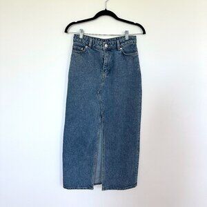 H&M Denim Midi Skirt, Size Small
